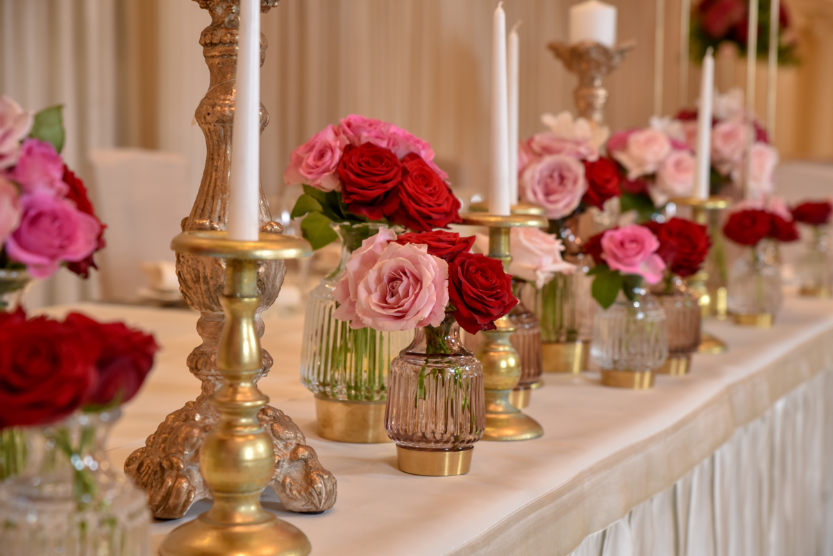 Casamento com decoração rose gold