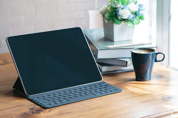 Tablet e teclado