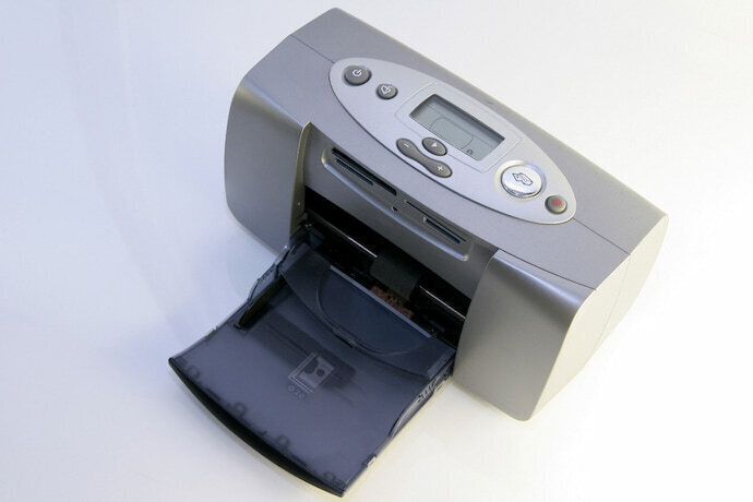 impressora fotográfica cinza