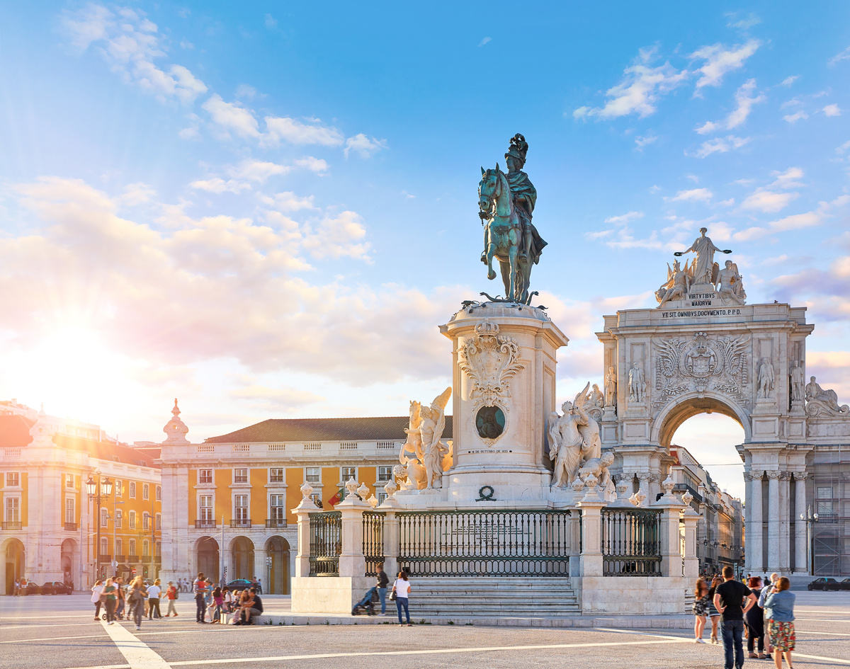 Estátua de José I na Praça do Comércio, Lisboa, Portugal