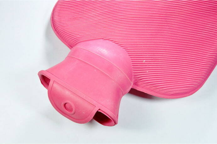 Close-up em bolsa térmica rosa