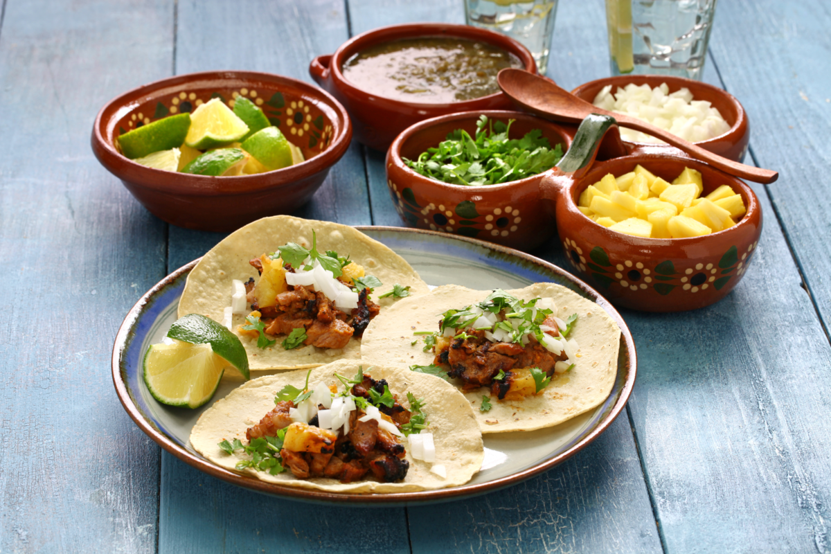 Tacos de carne mexicanos