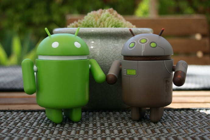 Bonecos de Android.