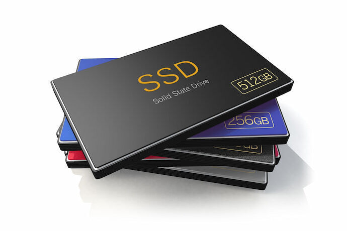 SSD de vários tamanhos.