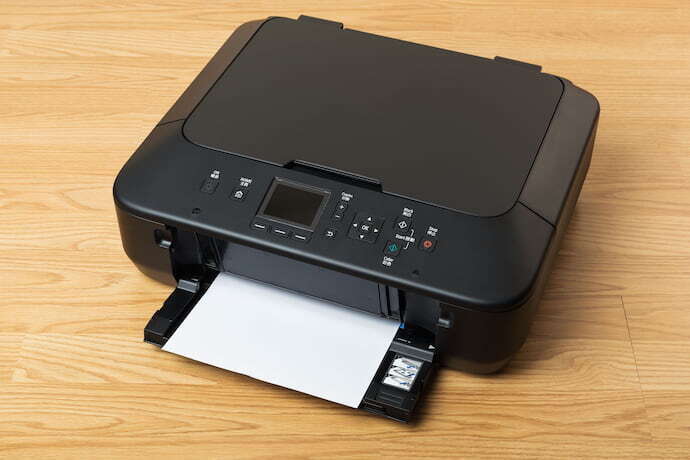 Impressora multifuncional preta