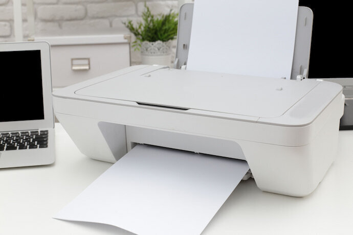 Impressora multifuncional branca