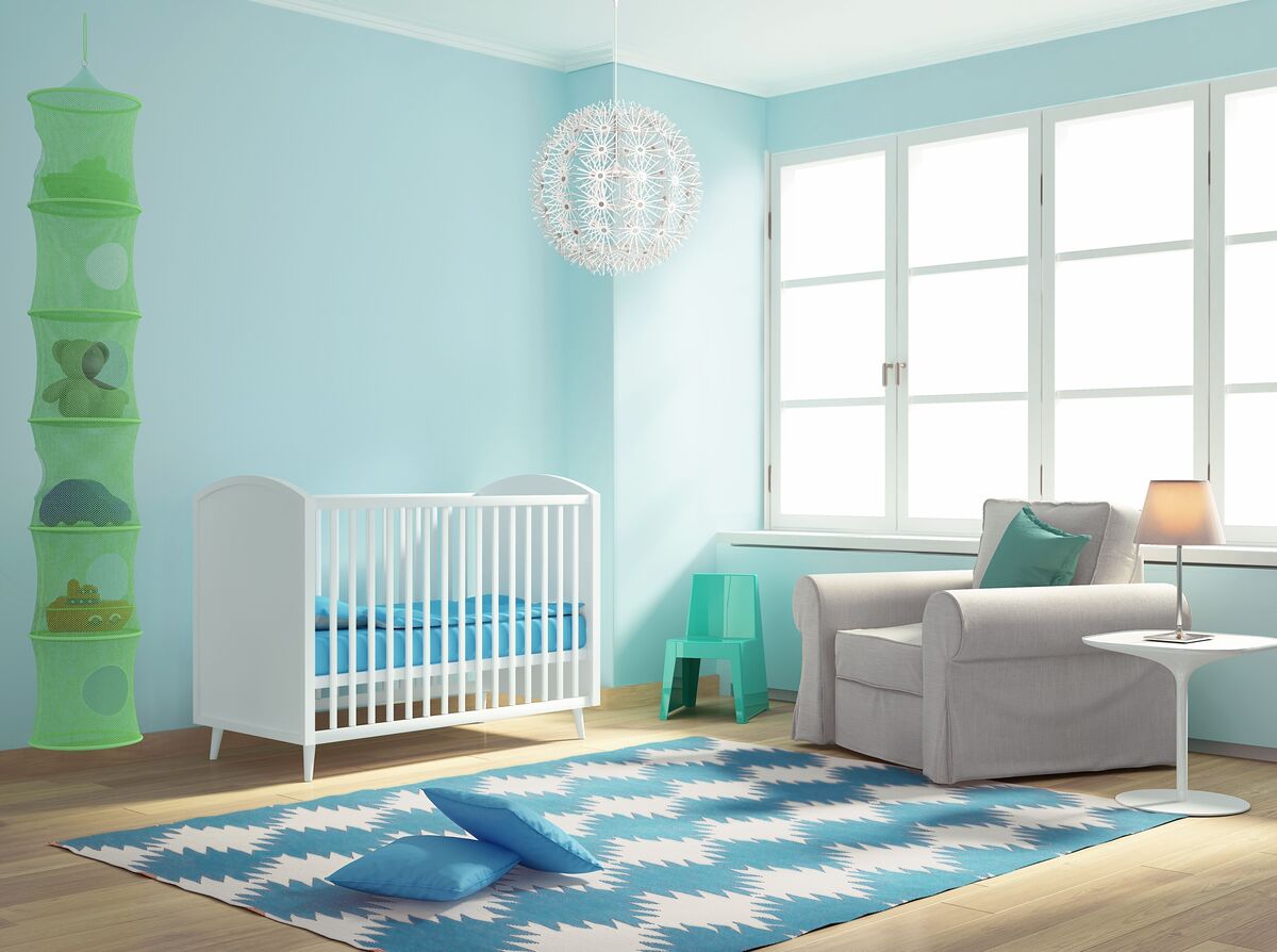 pintura de quarto de bebe em cores pasteis