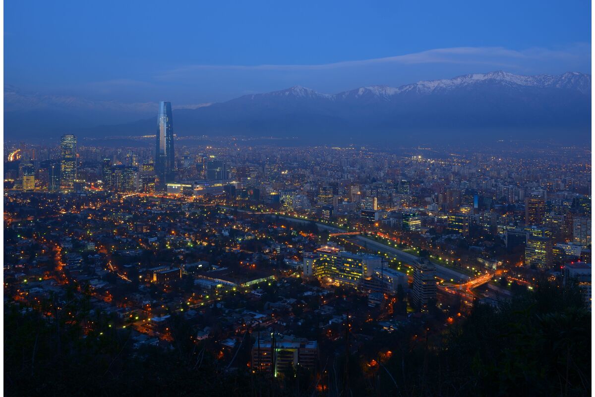 Vista aérea de Santiago