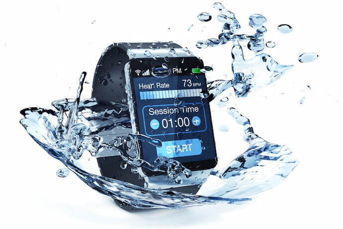 smartwatch e água