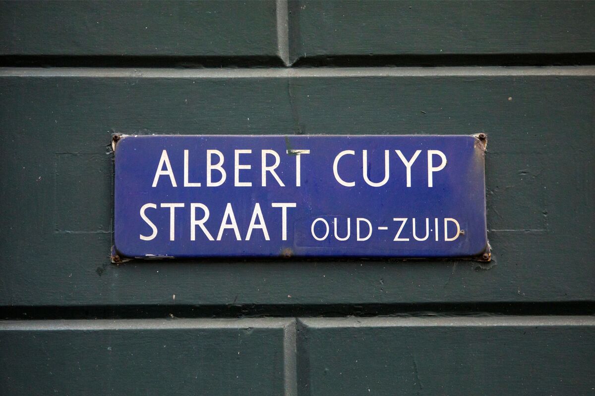 Placa da rua Albert Cuyp em Amsterdam