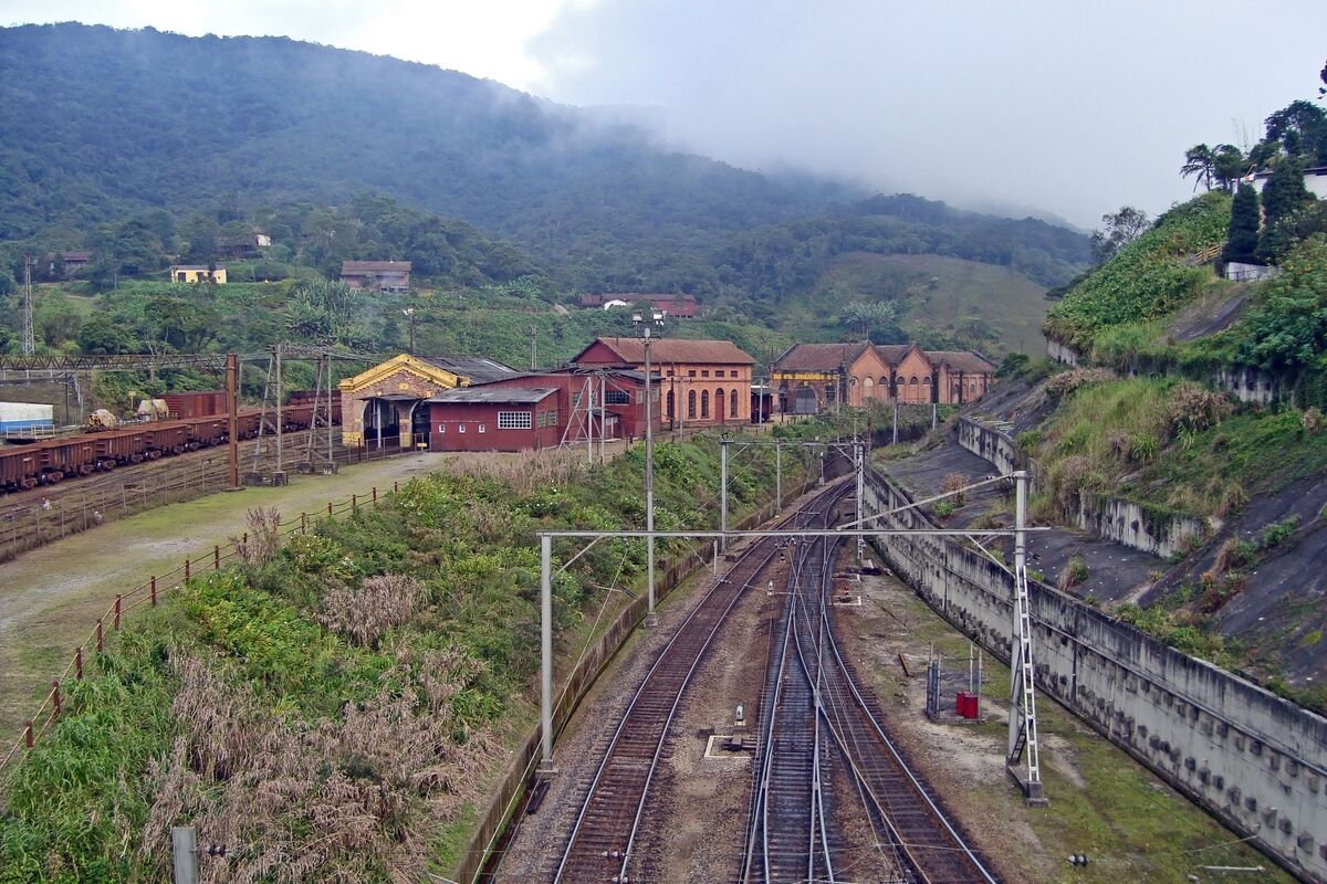 Trilhos de trem em Paranapiacaba, São Paulo