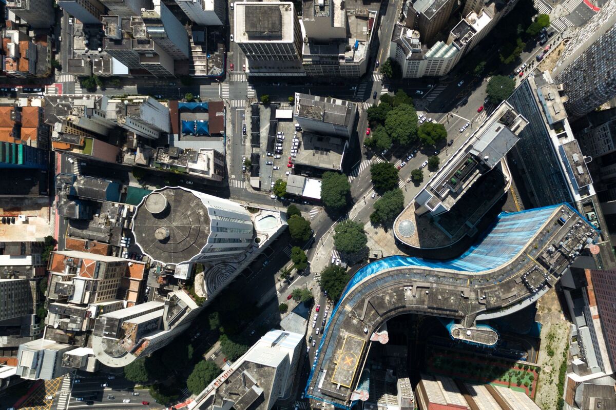 Copam e outros edifícios do centro de São Paulo vistos de cima