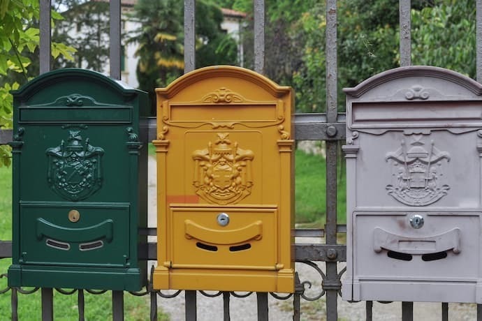 caixas de correio