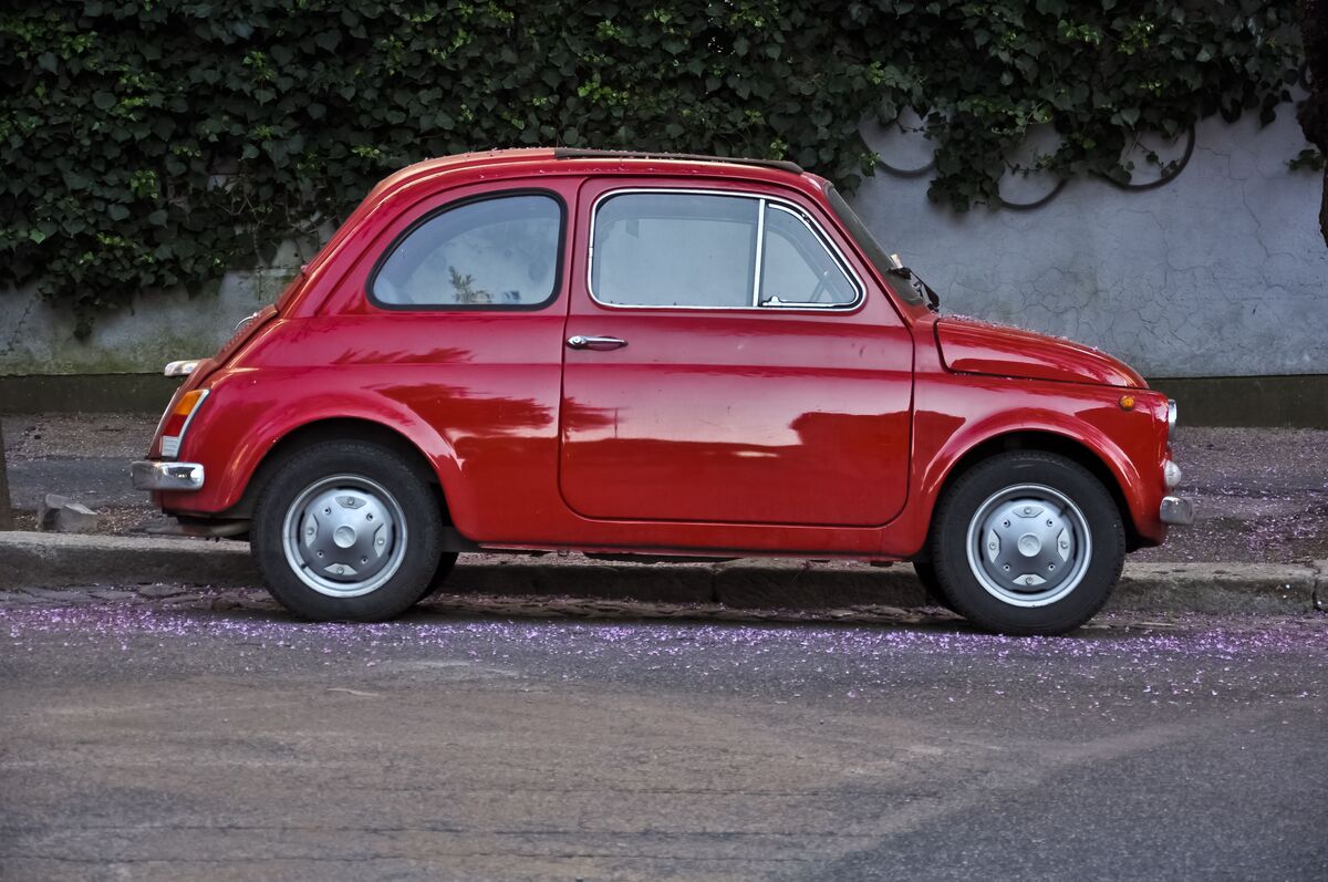 Fiat 500 Cabrio vermelho