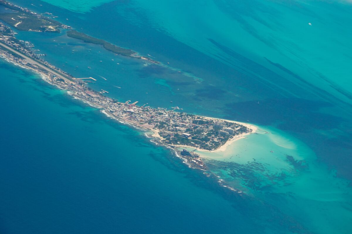 Visão aérea de Isla Mujeres