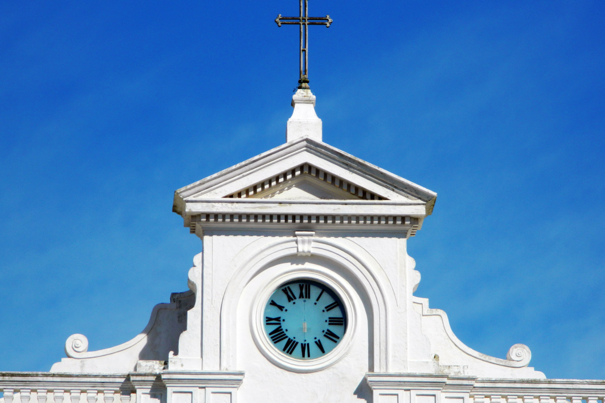 Relógio da basilica do Bom Jesus vista de perto