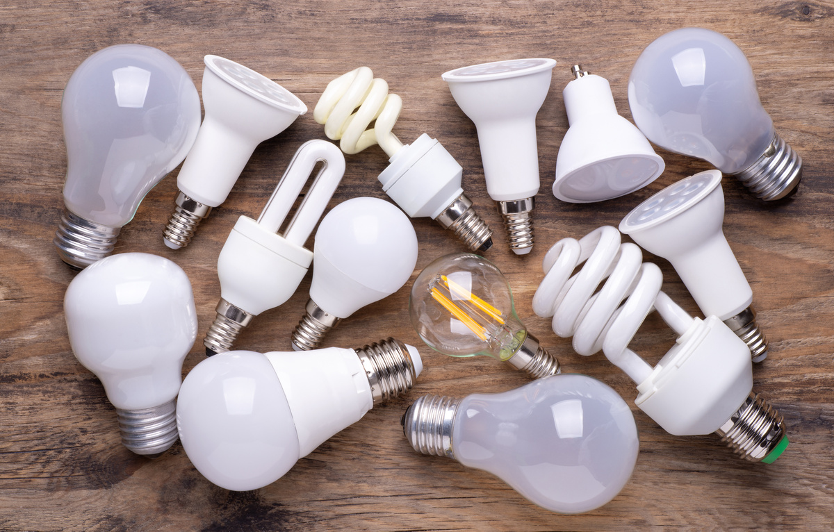 Vários tipos de lâmpadas LED