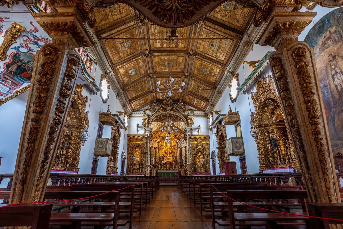Interior da Igreja Matriz de Santo Antônio em Tiradentes, MG