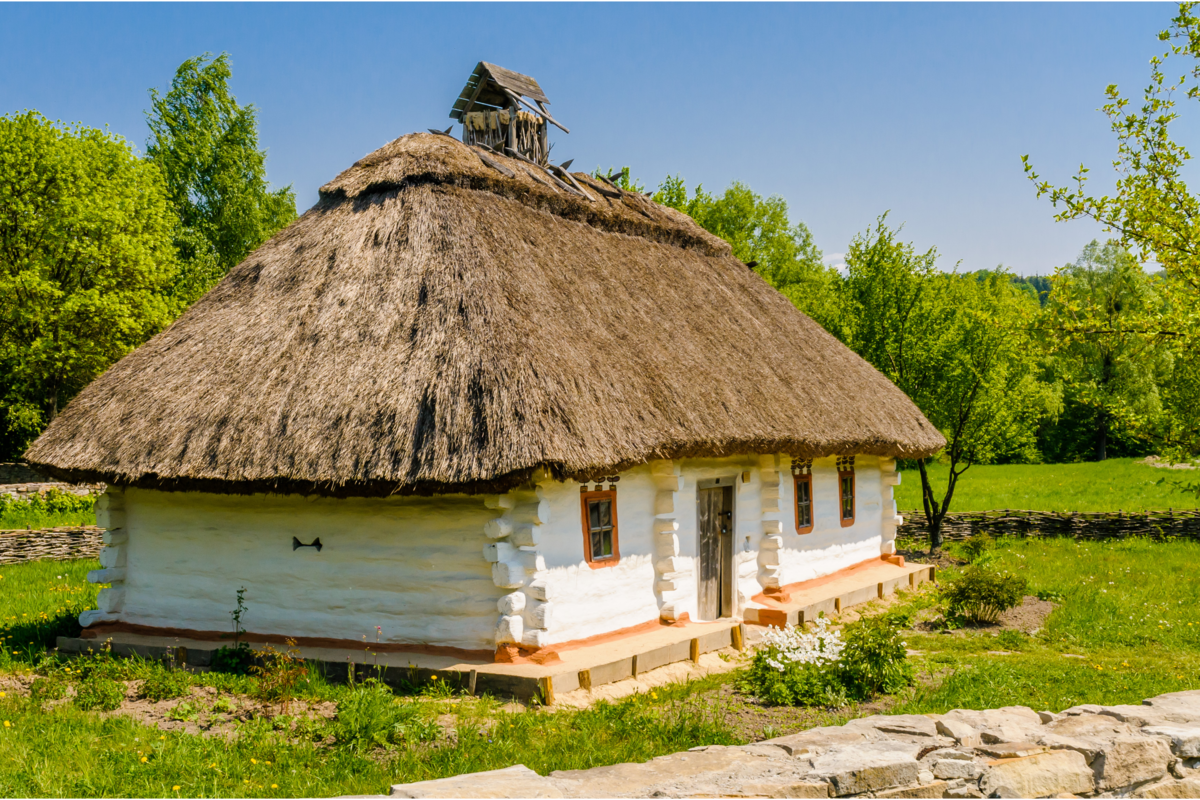 Antiga casa Ucraniana em Pirogovo.