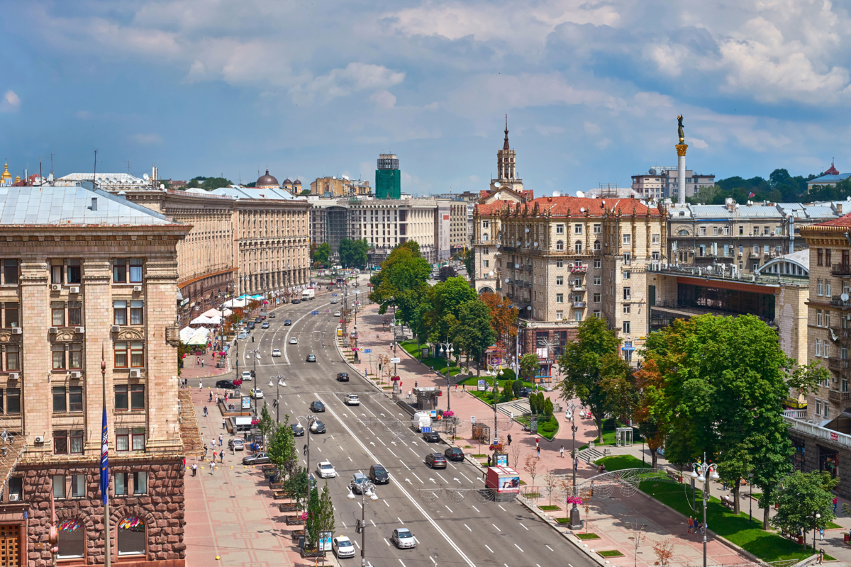 Kiev da Avenida Khreshchatyk.