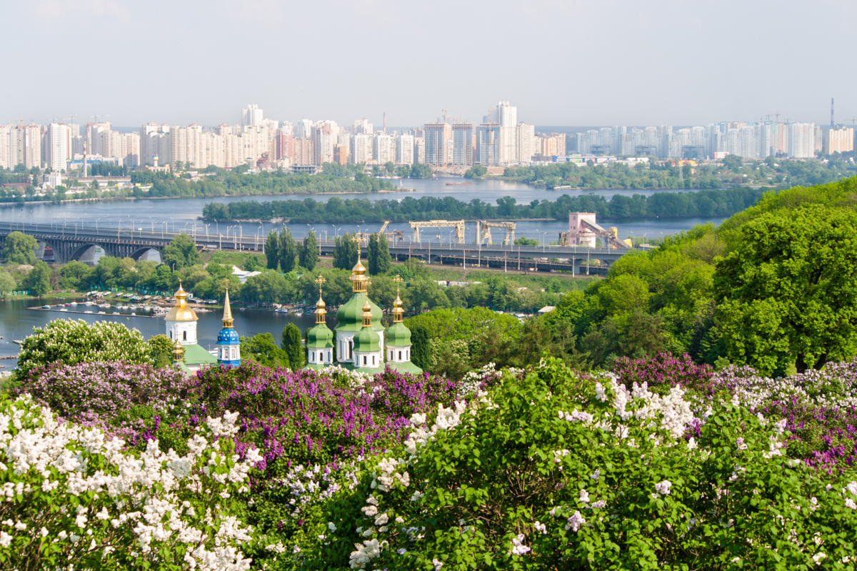 Jardim botânico em Kiev, Ucrânia.