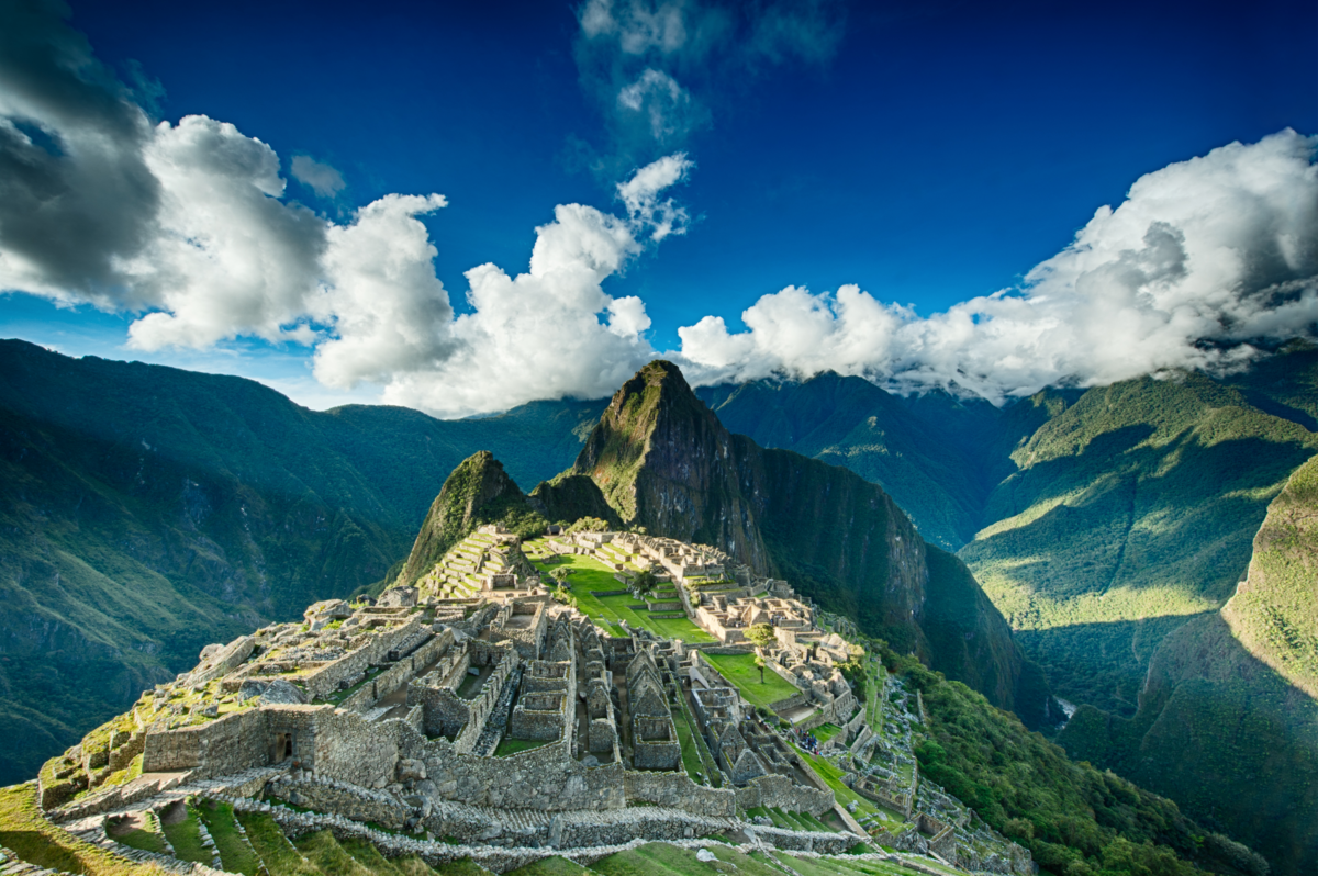 Vista da montanha Machu Picchu