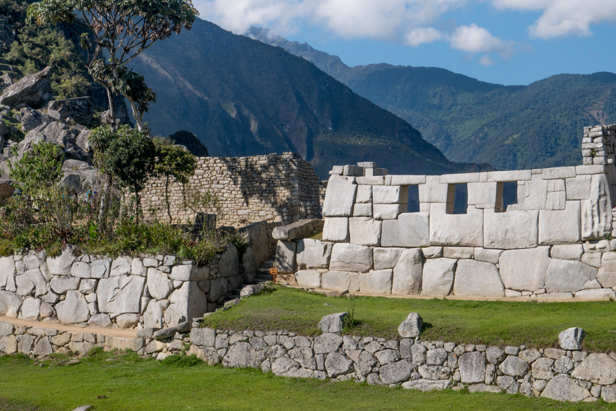 Três ventanas em Machu Picchu