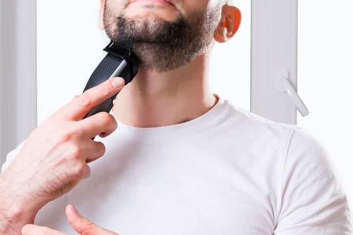 aparador de barba com lamina linear