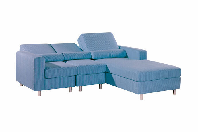 sofa reclinavel azul