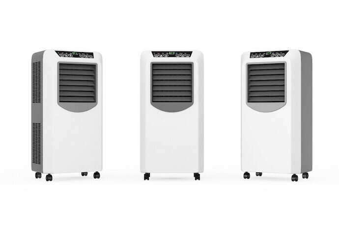 três climatizadores de ar