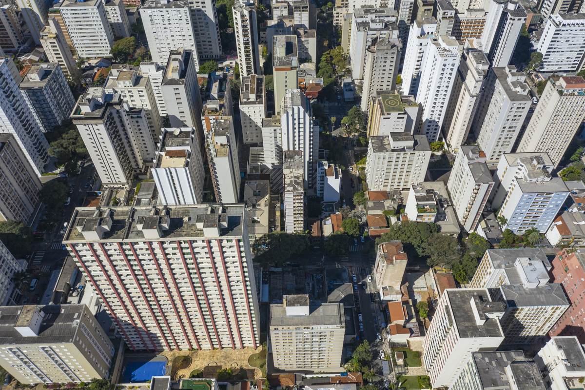 visão aérea do bairro Cerqueira Cesar