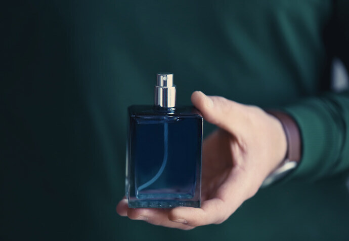Frasco de perfume masculino
